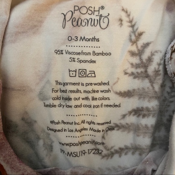 Posh Peanut Black Rose Knotted Gown: 0-3mos - Picture 3 of 8